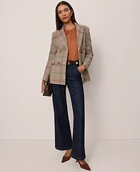 Ann Taylor Satin Button Popover Top Women's