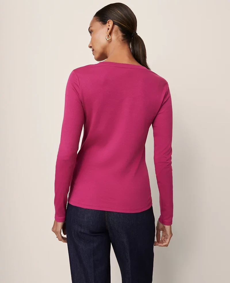 Ann Taylor Long Sleeve Crew Neck Top Women's