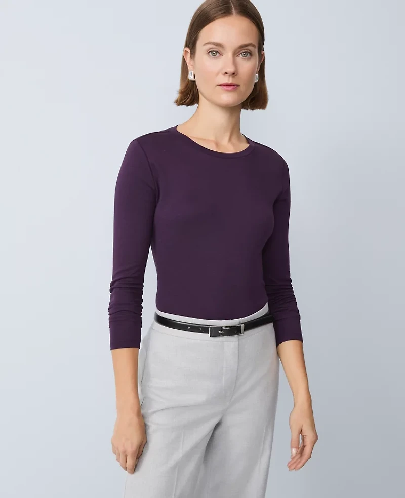 Ann Taylor Weekend Collection Crew Neck Top Women's
