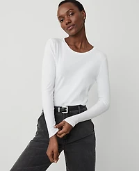 Ann Taylor Long Sleeve Crew Neck Top Women's