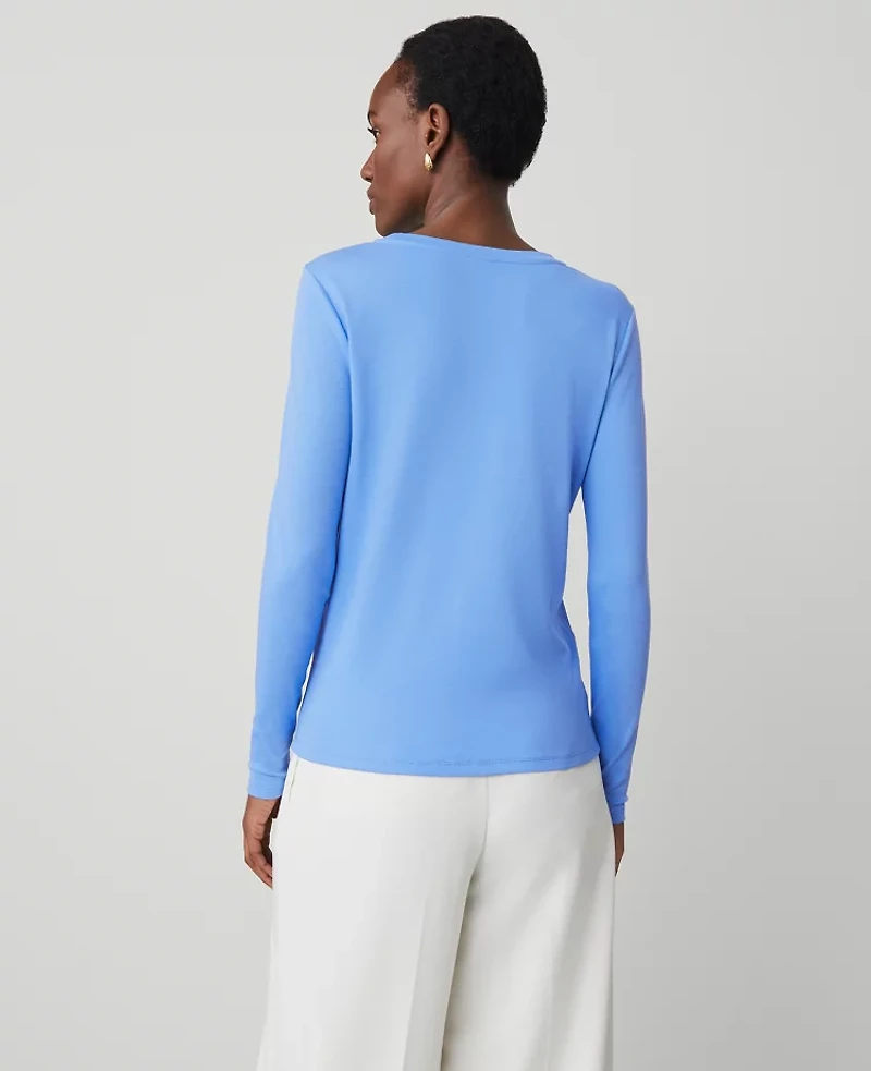 Ann Taylor Long Sleeve Crew Neck Top Women's