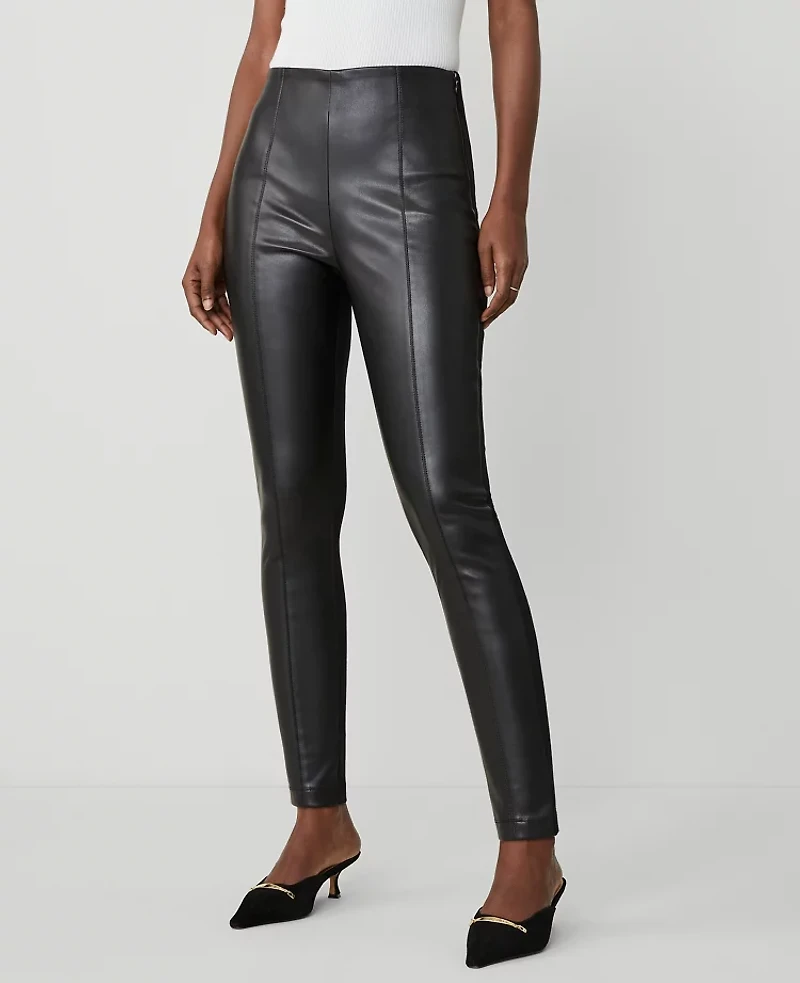 Ann Taylor The Petite Seamed Legging Black Women's