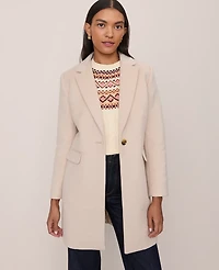 Ann Taylor Chesterfield Coat Pale Sandalwood Women's
