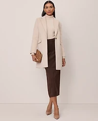 Ann Taylor Chesterfield Coat Pale Sandalwood Women's