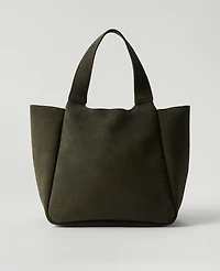 Ann Taylor Suede Tote Bag Hunters Green Women's