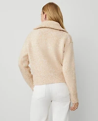 Ann Taylor Weekend Collection Zip Bomber Jacket Size Medium Camel Multi Women's