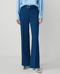 Ann Taylor Petite Belted Boot Pant Size 00 Sea Storm Women's