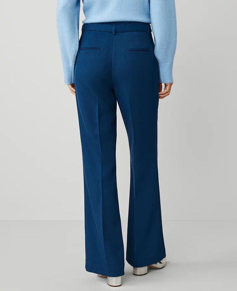 Ann Taylor Petite Belted Boot Pant Size 00 Sea Storm Women's