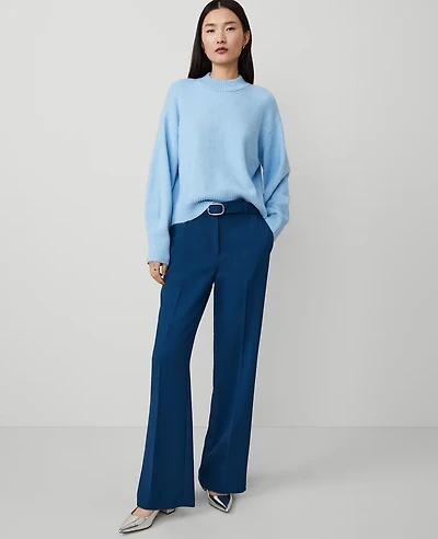 Ann Taylor Petite Belted Boot Pant Sea Storm Women's