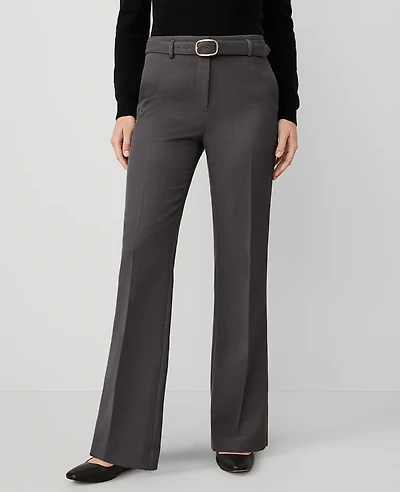 Ann Taylor The Belted Boot Pant - Curvy Fit Size 2 Thistle Grey Women's