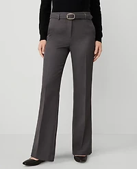 Ann Taylor The Belted Boot Pant - Curvy Fit Size 2 Thistle Grey Women's
