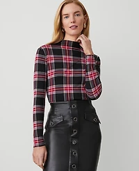 Ann Taylor Knit Mock Neck Size Small Black Women's