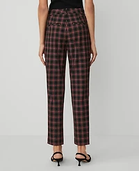 Ann Taylor The Petite Eva Ankle Pant Plaid - Curvy Fit Black Women's