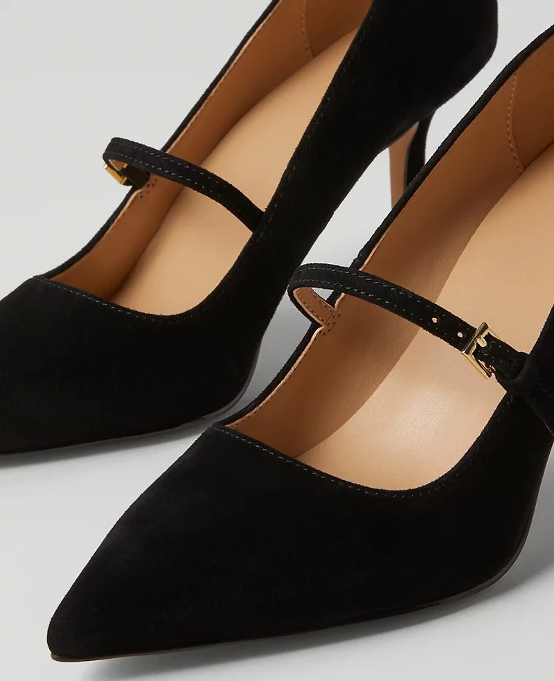 Ann Taylor Suede Mary Jane Pump Women's
