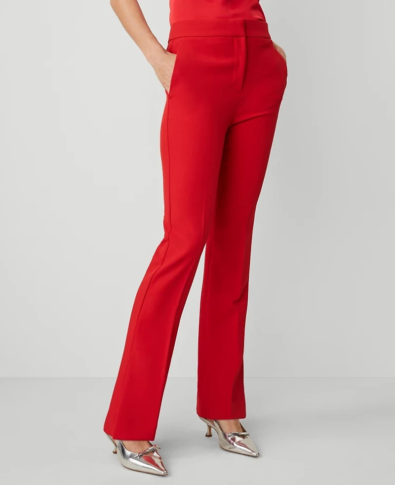 Ann Taylor The Petite Skinny Flare Pant with Vent Hem Iconic Red Women's
