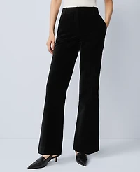 Ann Taylor The Petite Jayne Trouser Velvet Pant Black Women's