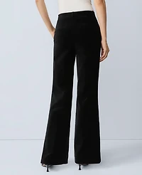 Ann Taylor The Petite Jayne Trouser Velvet Pant Black Women's