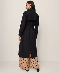 Ann Taylor Modern Trench Coat Black Women's