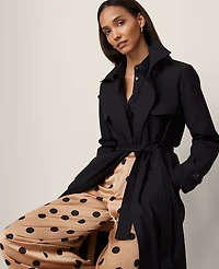 Ann Taylor Modern Trench Coat Black Women's