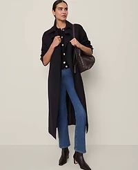 Ann Taylor Modern Trench Coat Black Women's