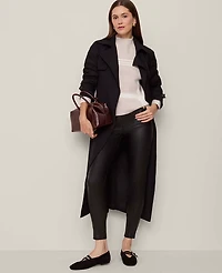Ann Taylor Modern Trench Coat Black Women's