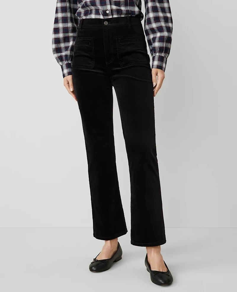 Ann Taylor Petite Weekend Collection Stretch Velvet Patch Pocket Pant Women's