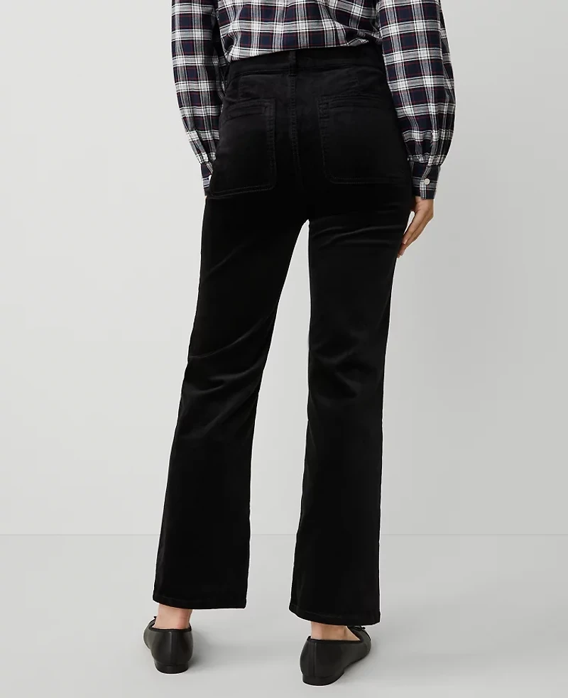 Ann Taylor Petite Weekend Collection Stretch Velvet Patch Pocket Pant Women's