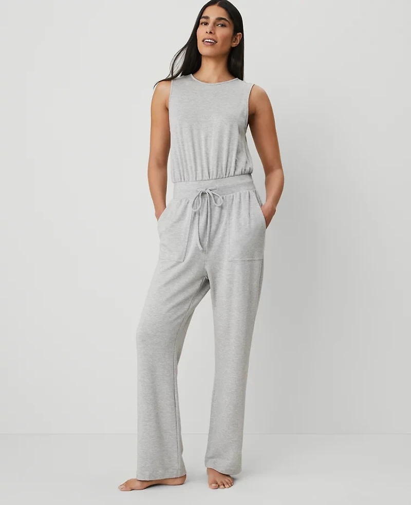 Ann Taylor Heather Lounge Jumpsuit Size Medium Misty Heather Women's