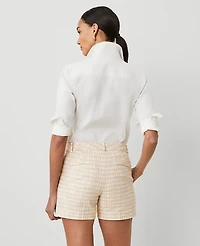 Ann Taylor The Metro Short in Plaid Size 2 Toasted Oat Women's