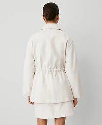 Ann Taylor Weekend Collection Parka Jacket Size Small Winter White Women's