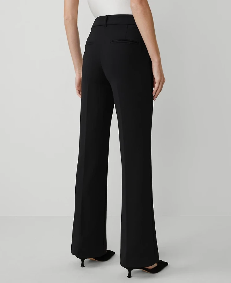 Ann Taylor The Trouser Pant in Knit Crepe Size 14 Black Women's