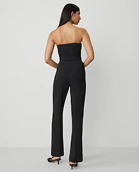 Ann Taylor Strapless Boot-Leg Jumpsuit Size 6 Black Women's