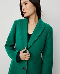Ann Taylor Chesterfield Coat Size Small Festive Holly Women's