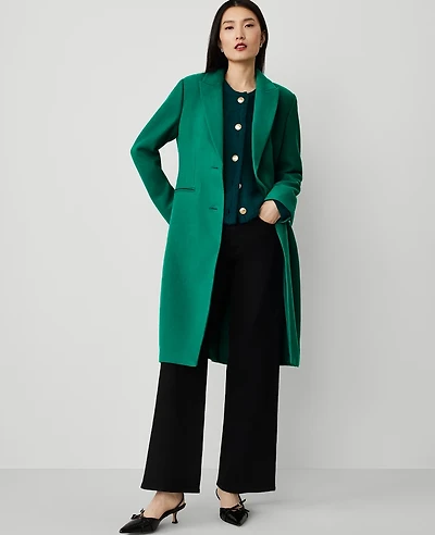 Ann Taylor Chesterfield Coat Size Small Festive Holly Women's