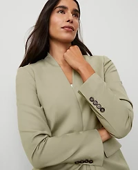 Ann Taylor The Collarless Blazer Size 14 Seagrass Women's