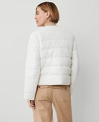 Ann Taylor Weekend Collection Puffer Jacket Winter White Women's
