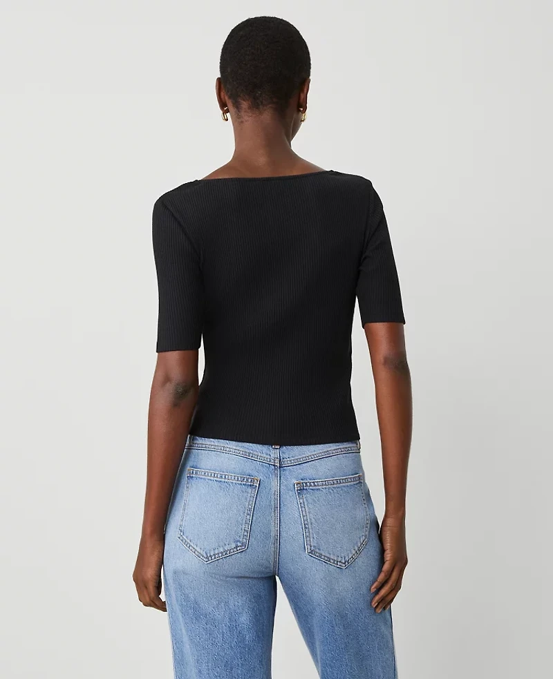 Ann Taylor Crossover Neck Top Women's