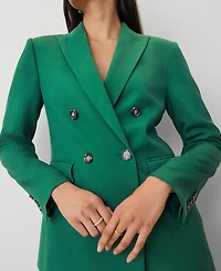 Ann Taylor The Tailored Blazer Textured Drape Fresh Evergreen Women's