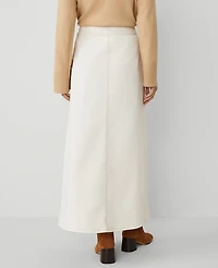 Ann Taylor Weekend Collection Denim Wrap Maxi Skirt Ivory Women's