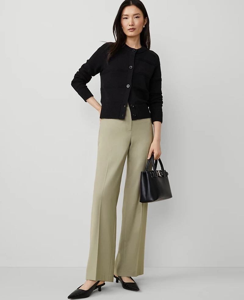 Ann Taylor The Wide-Leg Pant Size 0 Seagrass Women's