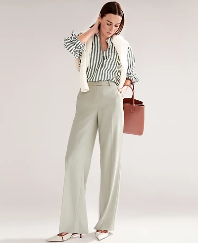 Ann Taylor The Wide-Leg Pant Size 0 Seagrass Women's