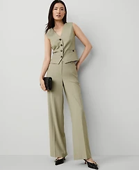 Ann Taylor The Wide-Leg Pant Size 0 Seagrass Women's
