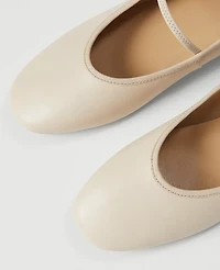 Ann Taylor Mary Jane Leather Ballet Flat Women's