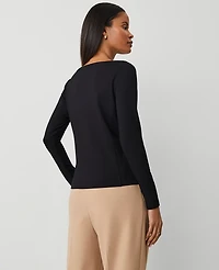 Ann Taylor Ponte Square Neck Top Women's