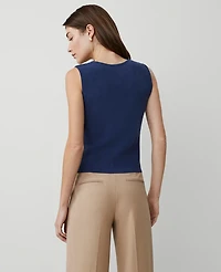 Ann Taylor Ribbed Sweater Vest Calm Shores Women's