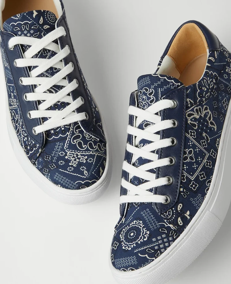 Ann Taylor Weekend Collection Bandana Sneakers Size 7 Night Sky Women's