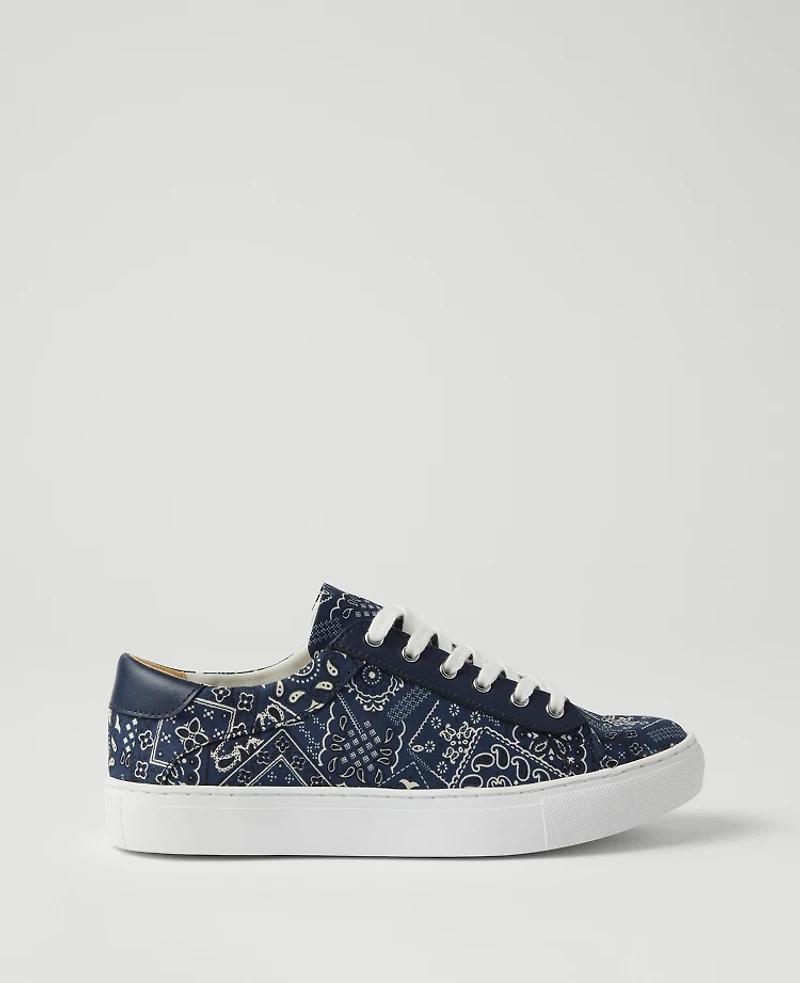 Ann Taylor Weekend Collection Bandana Sneakers Size 7 Night Sky Women's