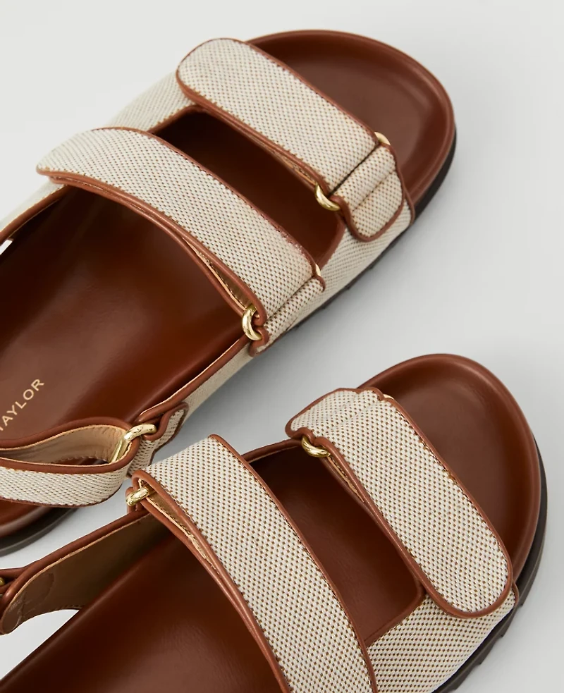 Ann Taylor Weekend Collection Slingback Sport Sandals Fresh Canvas Women's