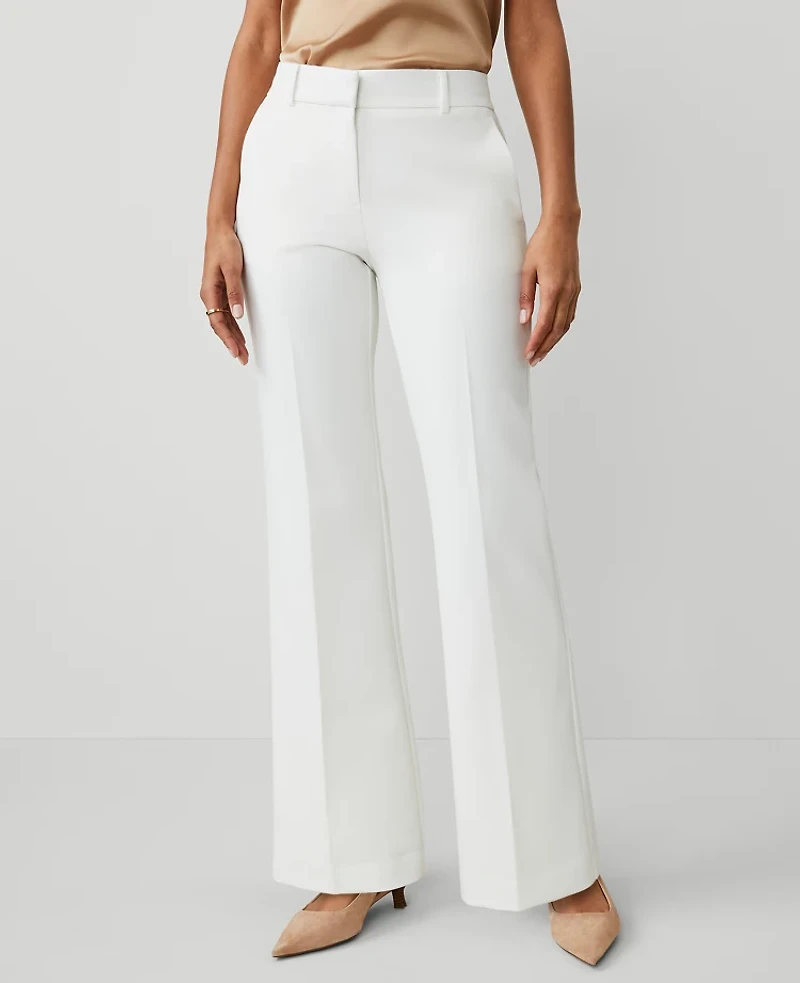 Ann Taylor The Jayne Trouser Pant in Twill Size 14 Winter White Women's