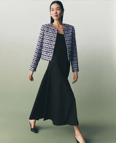 Ann Taylor Poplin Gored Midi Skirt Women's